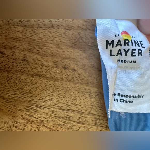 NWOT Marine Layer Womens Sienne Plunge OnePiece Swimsuit Floral Blue Size Medium - Picture 4 of 4